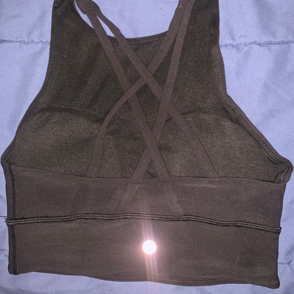 Lulu lemon black ribbed luxtreme high- neck energy bra - Picture 3 of 3